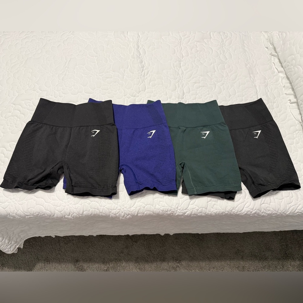 Gymshark Vital Shorts - Black, Blue, Green